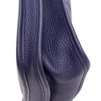Shoulder Bag Evelyne III PM Blue Encre Clemence Leather