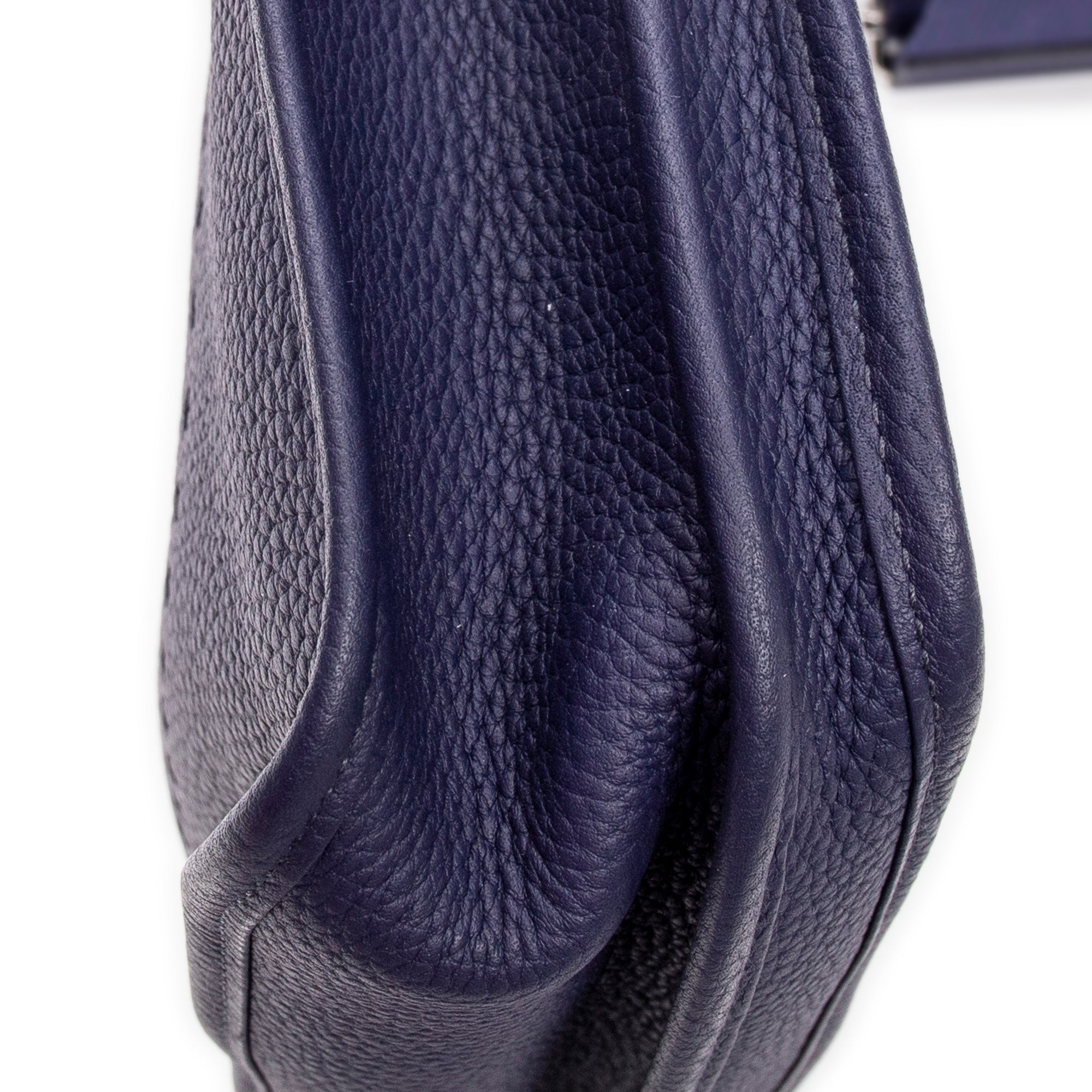 Shoulder Bag Evelyne III PM Blue Encre Clemence Leather