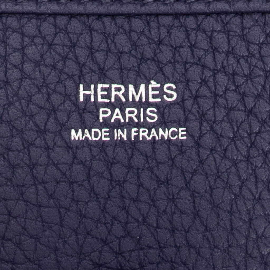 Shoulder Bag Evelyne III PM Blue Encre Clemence Leather