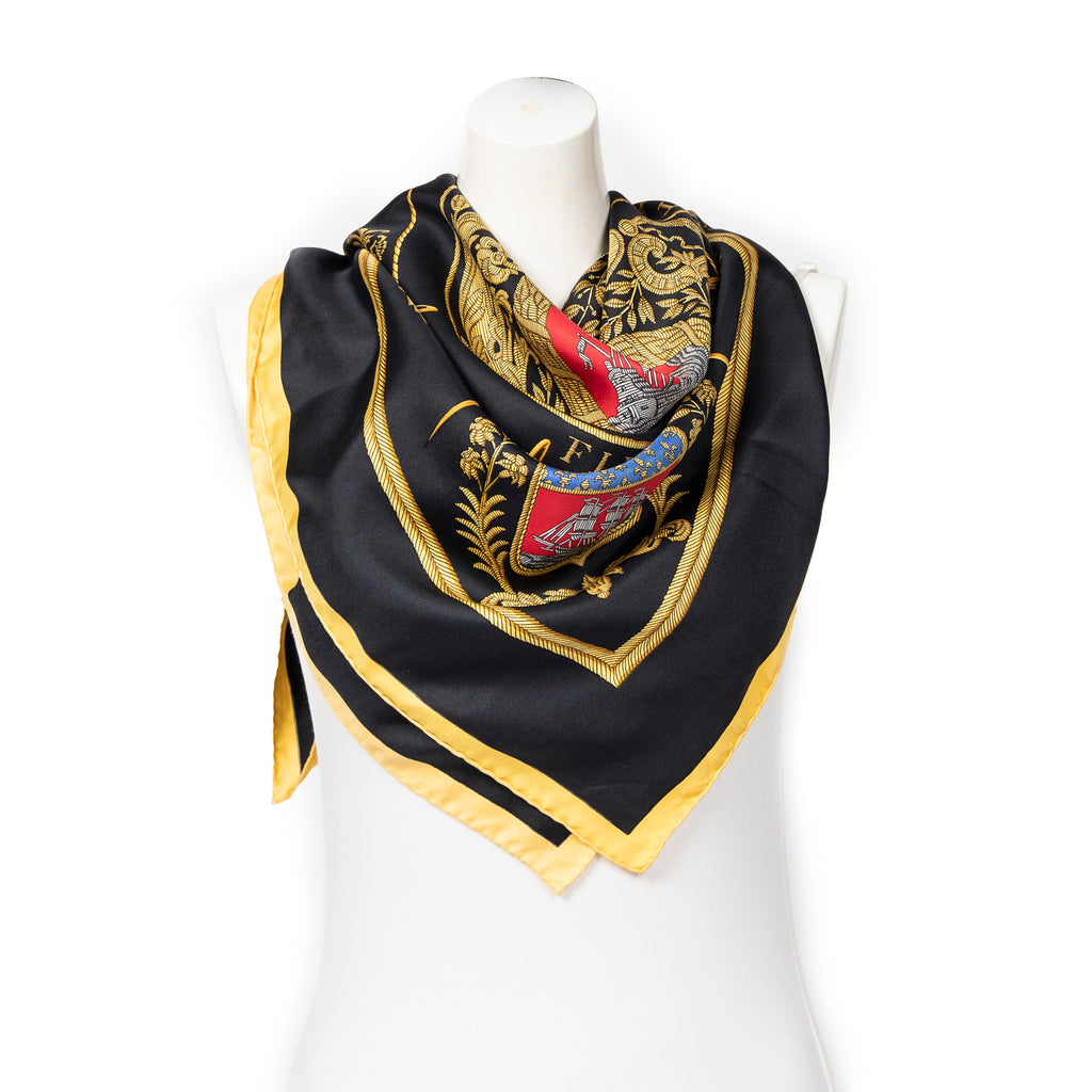 Scarf Scarf Black 100% Twill Silk