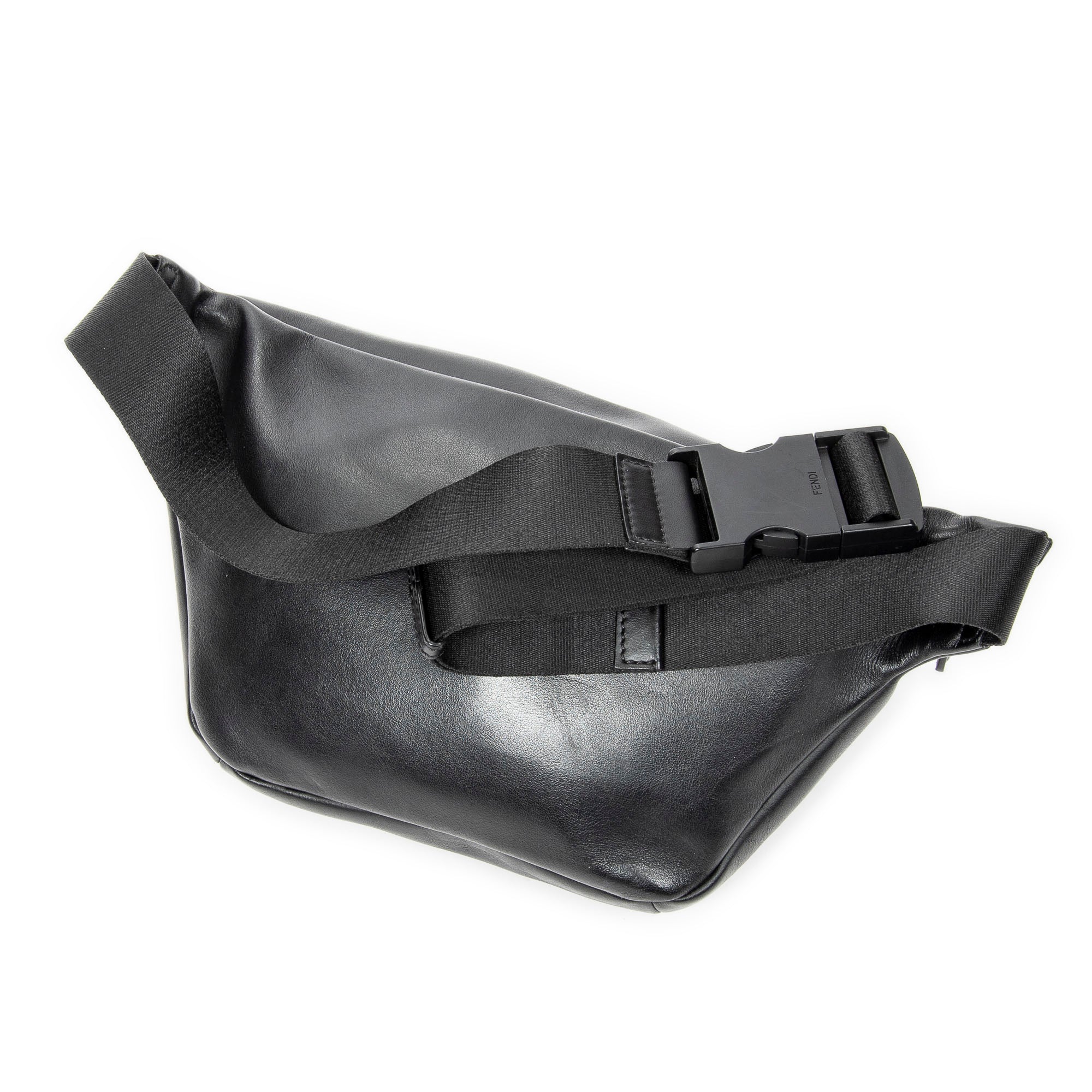 Shoulder Bag Monster Waist Bumbag Black Calfskin Leather