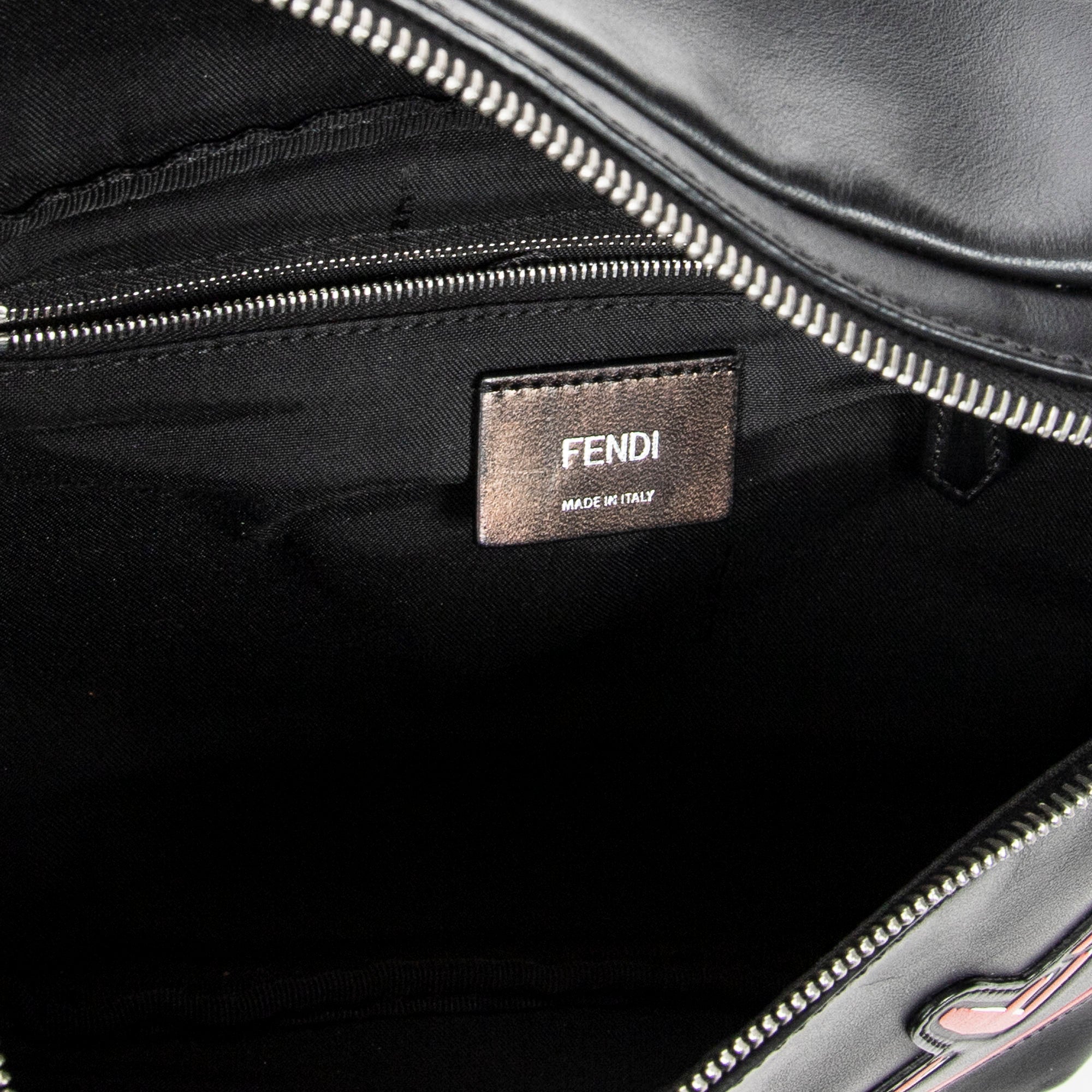 Shoulder Bag Monster Waist Bumbag Black Calfskin Leather