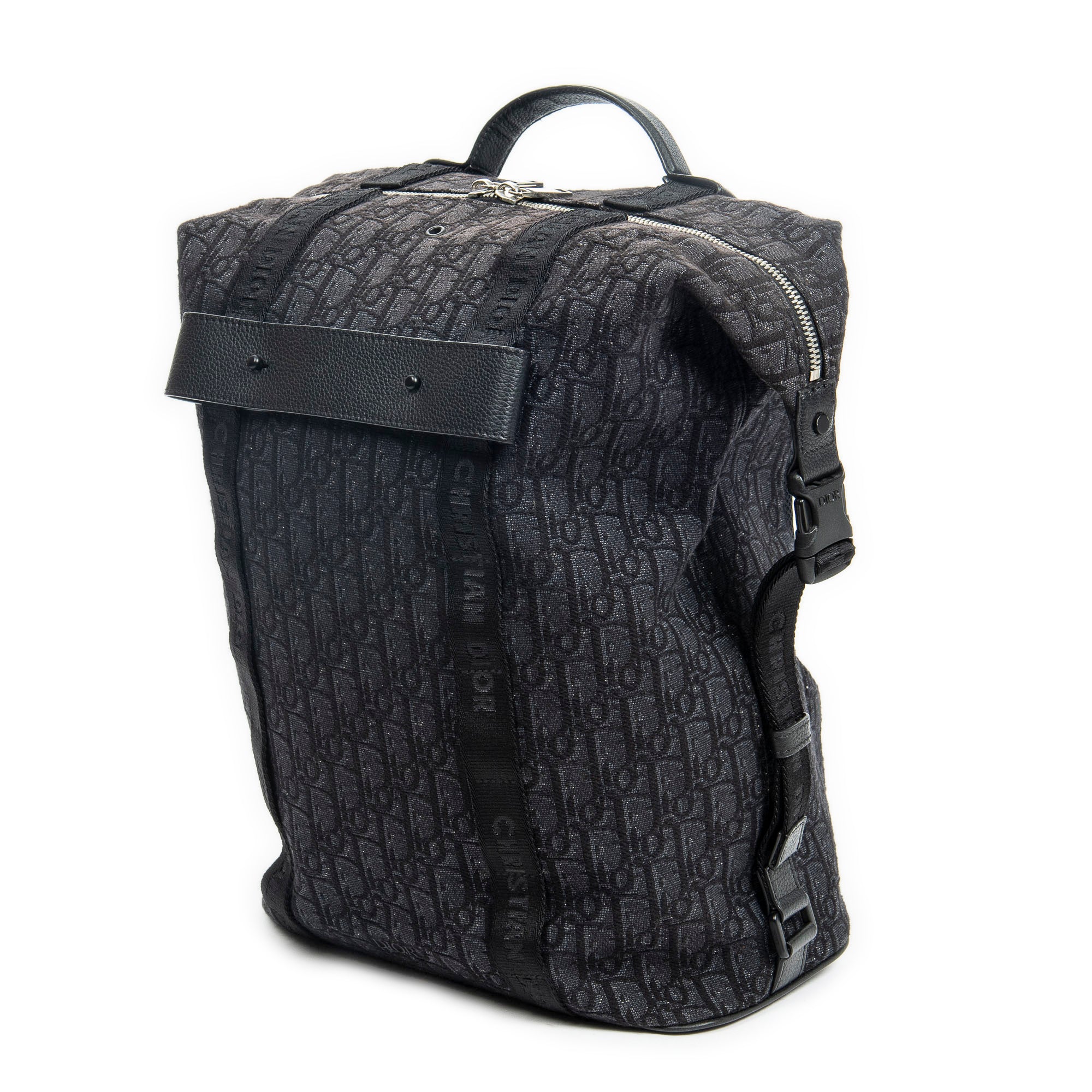 Backpack Safari Backpack Black Oblique Jacquard Canvas