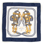 Scarf Scarf Navy Blue 100% Twill Silk