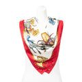 Scarf Scarf Red 100% Jacquard Silk