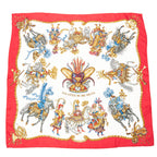 Scarf Scarf Red 100% Jacquard Silk
