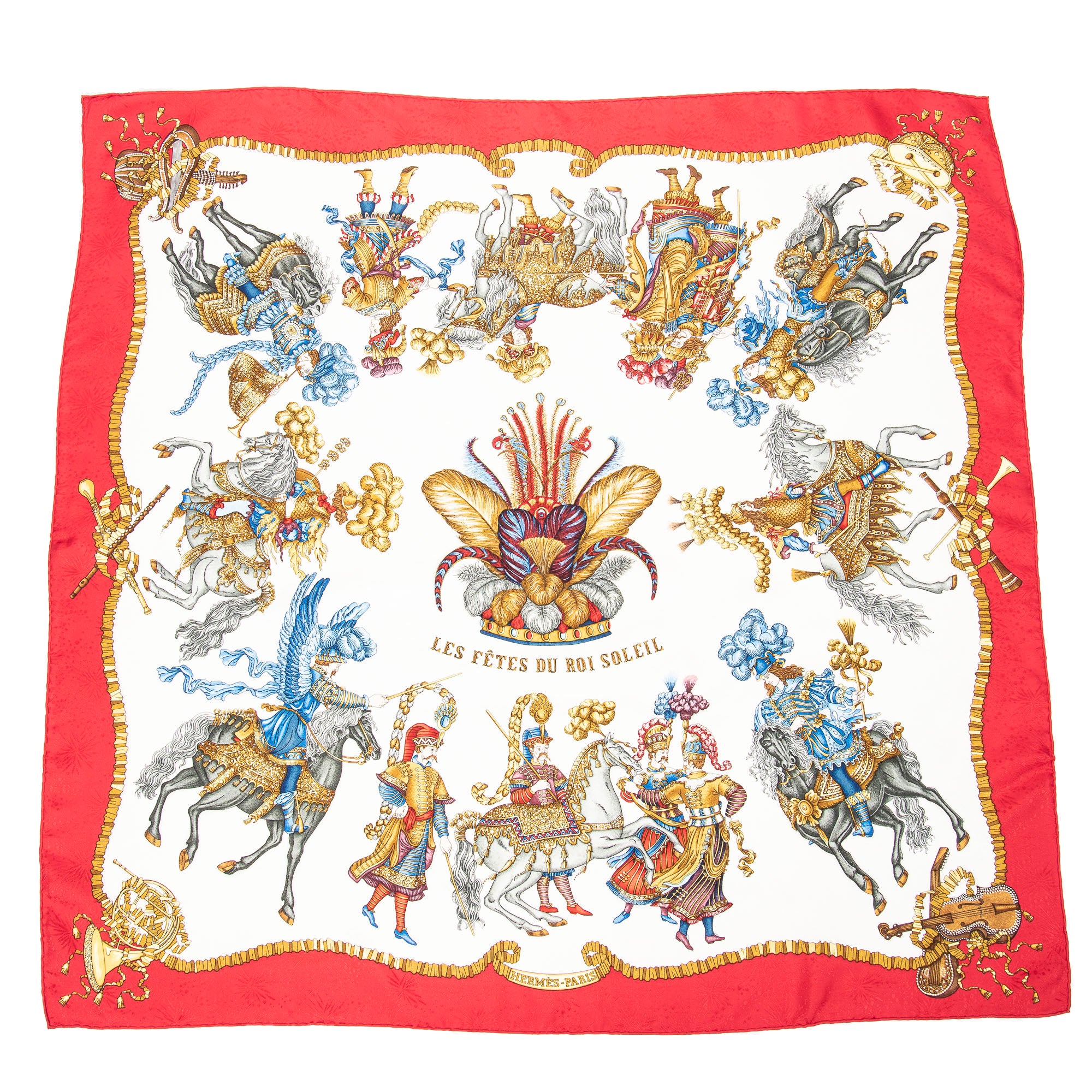 Scarf Scarf Red 100% Jacquard Silk