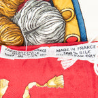 Scarf Scarf Red 100% Jacquard Silk