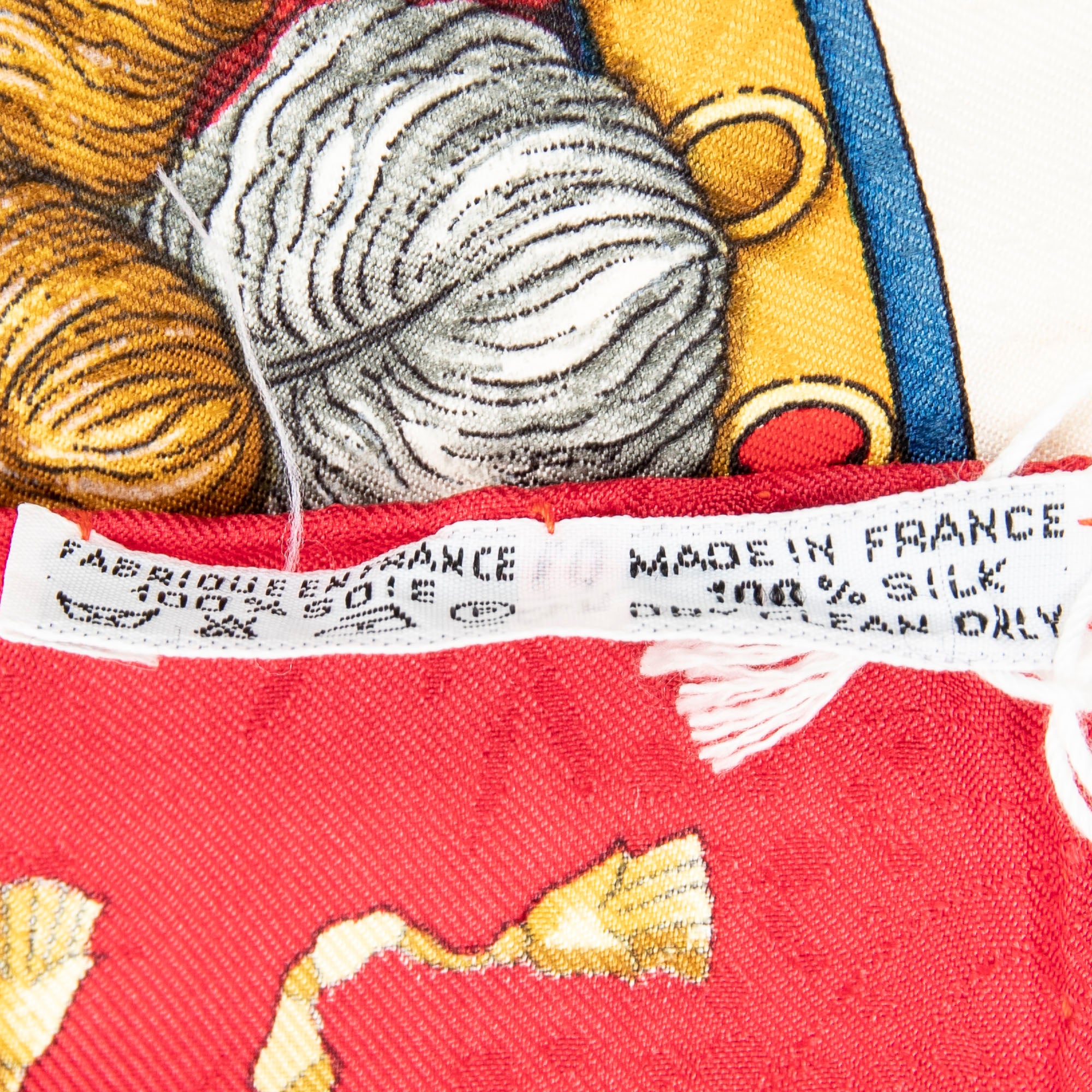 Scarf Scarf Red 100% Jacquard Silk