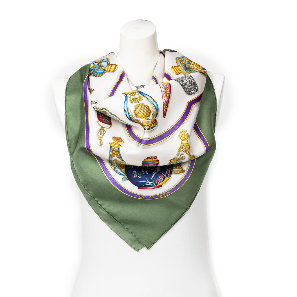 Scarf Scarf Green 100% Twill Silk
