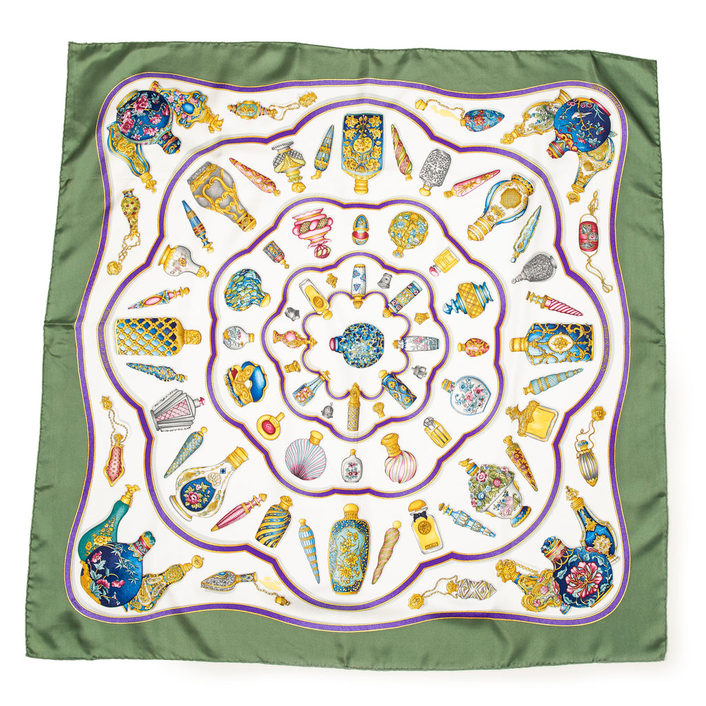Scarf Scarf Green 100% Twill Silk