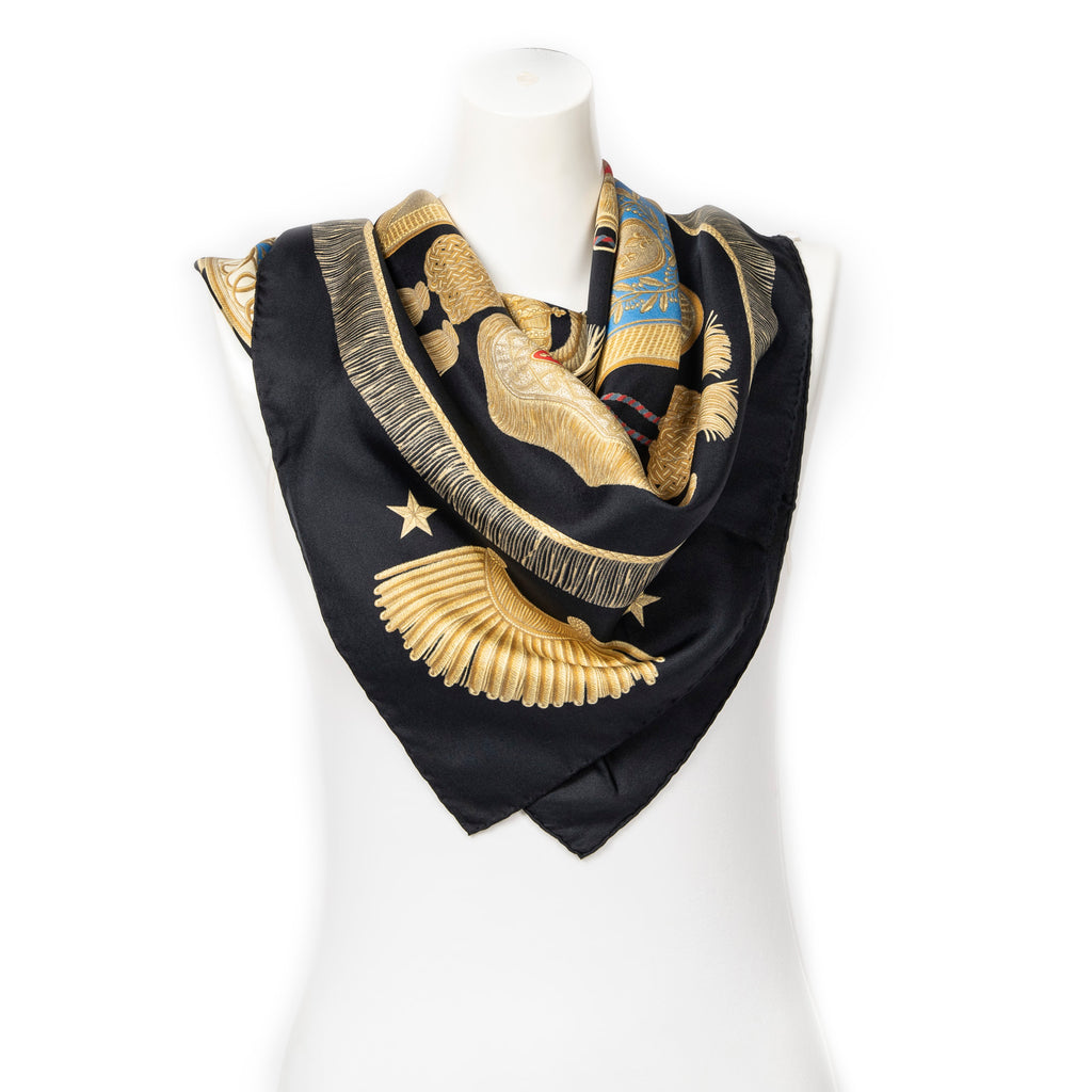Scarf Scarf Black 100% Twill Silk