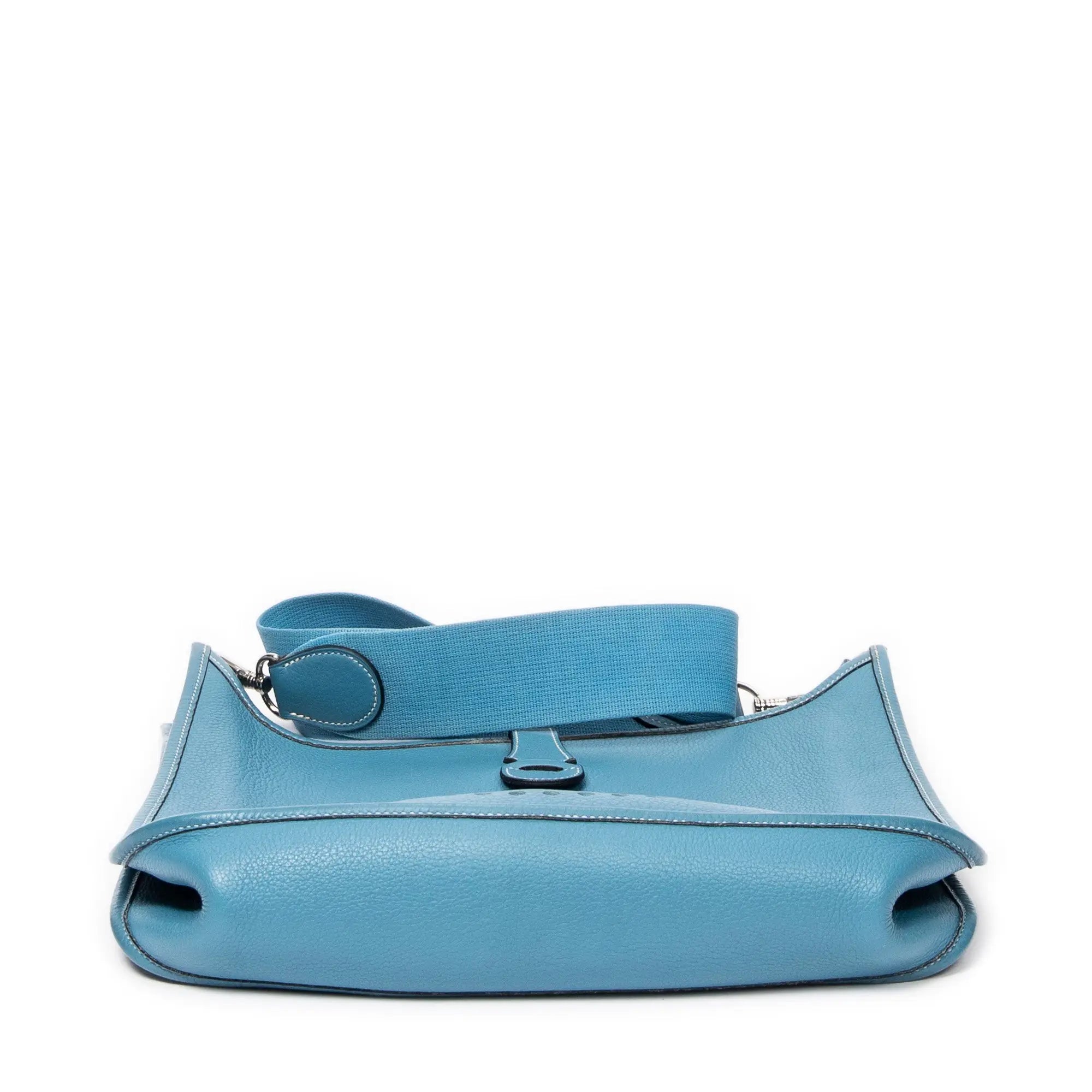 Bandolera Evelyne I GM Cuero Togo Azul Jean