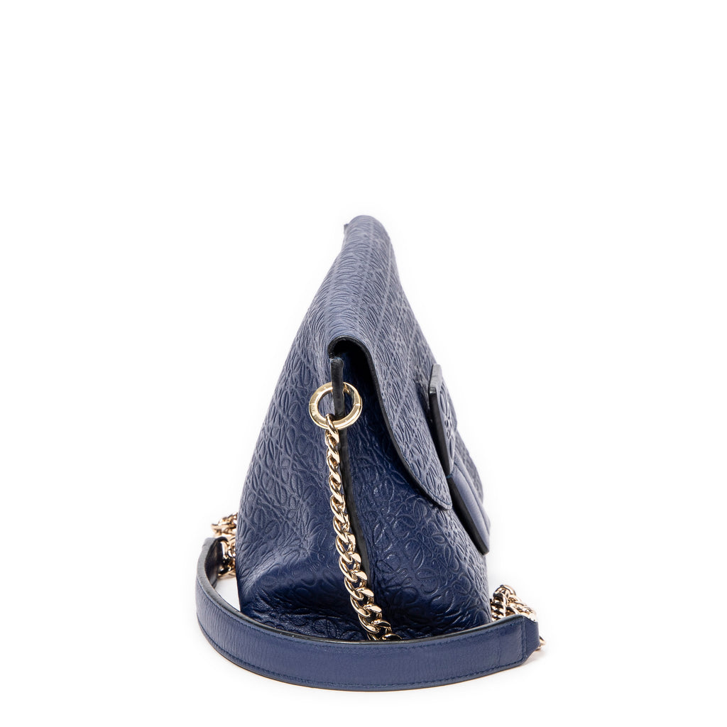 Shoulder Bag Anagram Avenue Crossbody Blue Anagram Embossed Leather