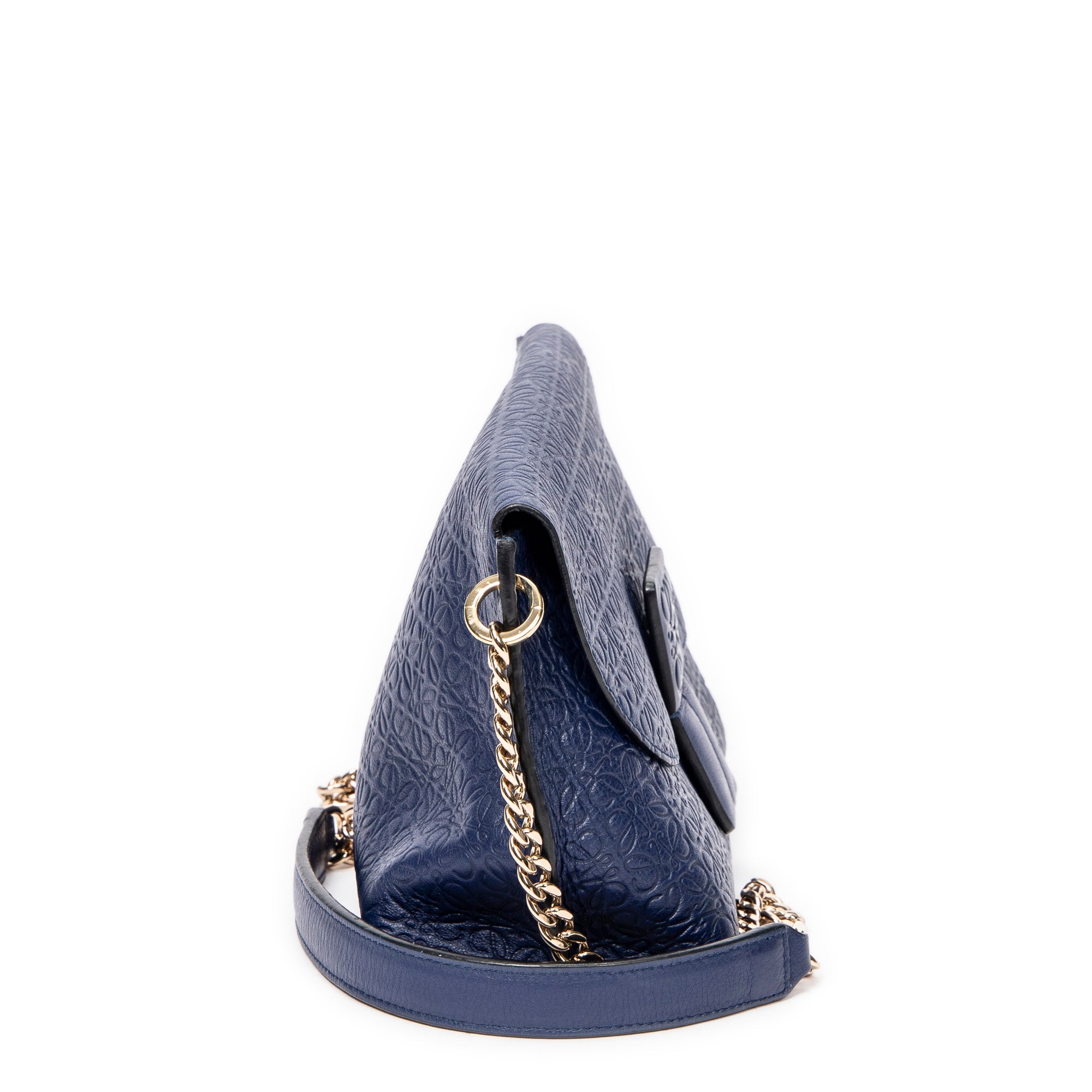 Shoulder Bag Anagram Avenue Crossbody Blue Anagram Embossed Leather