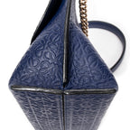 Shoulder Bag Anagram Avenue Crossbody Blue Anagram Embossed Leather