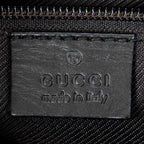 Shoulder Bag Small Front Pocket Zip Tote Black Monogrammed Denim Canvas