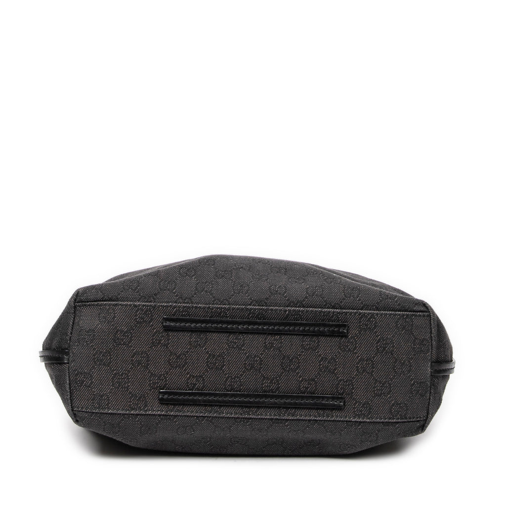 Shoulder Bag Gifford Tote Black Monogrammed Denim Canvas