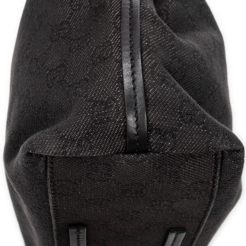 Shoulder Bag Gifford Tote Black Monogrammed Denim Canvas