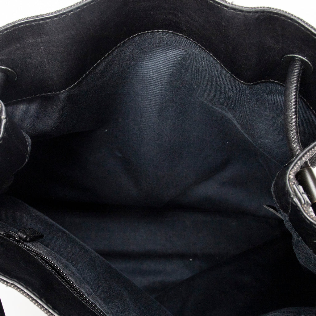 Shoulder Bag Gifford Tote Black Monogrammed Denim Canvas