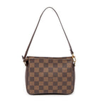 Handbag Trousse Make Up Pouch Brown Damier Ebene