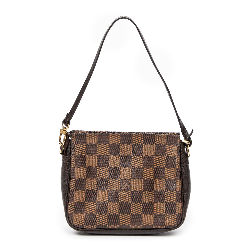 Handbag Trousse Make Up Pouch Brown Damier Ebene