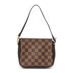 Handbag Trousse Make Up Pouch Brown Damier Ebene