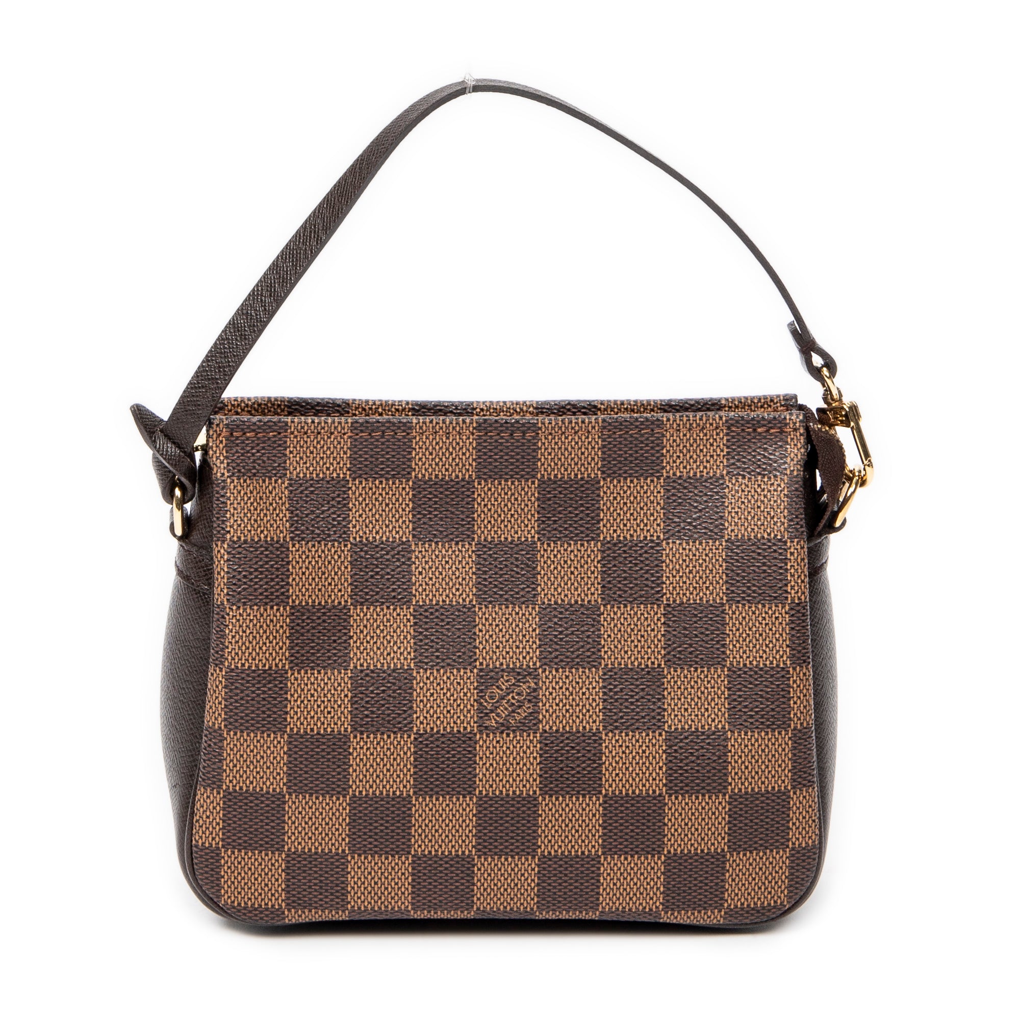 Handbag Trousse Make Up Pouch Brown Damier Ebene