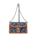 Shoulder Bag Mini Dionysus Chain Crossbody Tan Monogrammed Denim Canvas