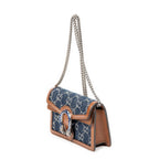 Shoulder Bag Mini Dionysus Chain Crossbody Tan Monogrammed Denim Canvas
