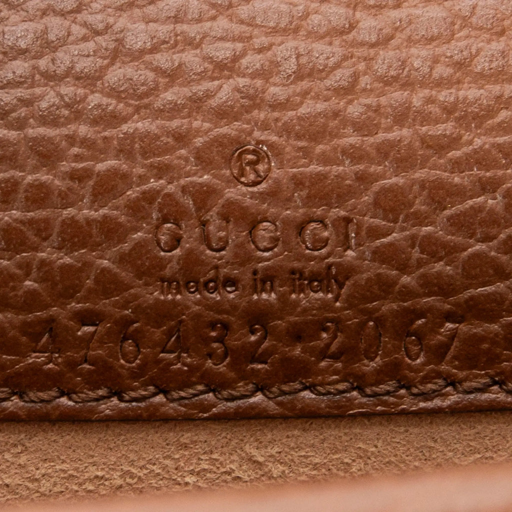 Bolso Bandolera Mini Dionysus Cadena Cruzada Lona Vaquera Monogramada Color Camel