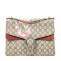 Shoulder Bag Medium Floral Dionysus Chain Crossbody Beige Blooms Supreme Coated Canvas