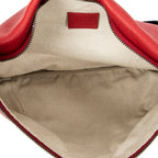 Shoulder Bag Web Logo Belt Bag Red Grained Leather