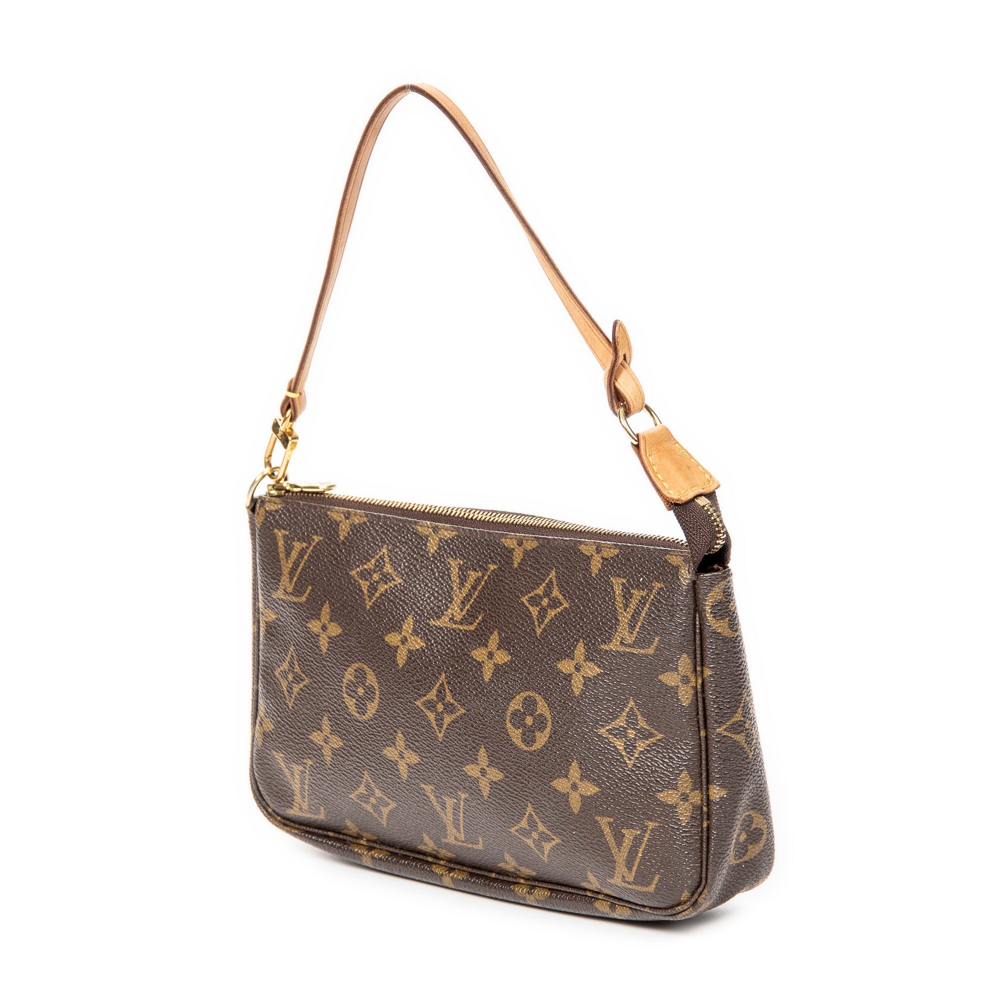 Handbag Accessory Pouch Brown Monogram Canvas