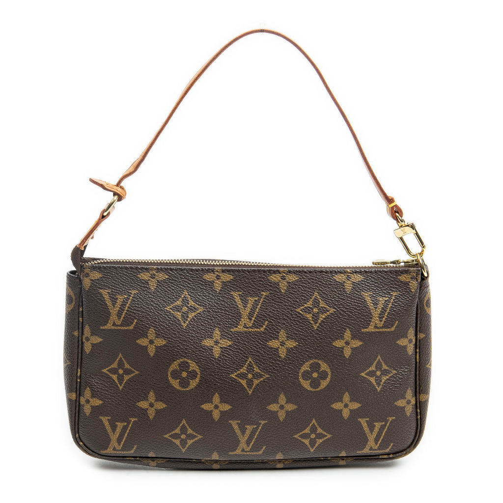 Handbag Accessory Pouch Brown Monogram Canvas