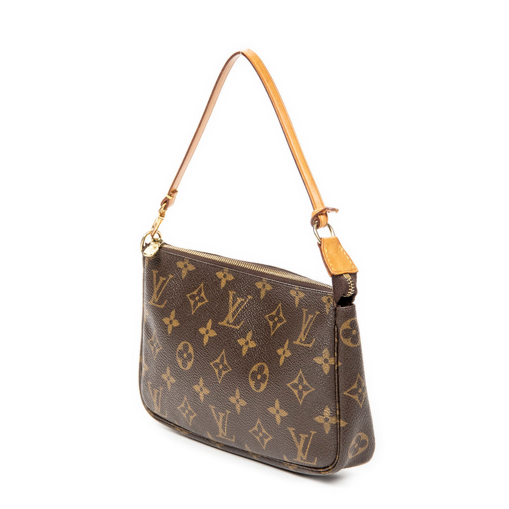 Handbag Accessory Pouch Brown Monogram Canvas