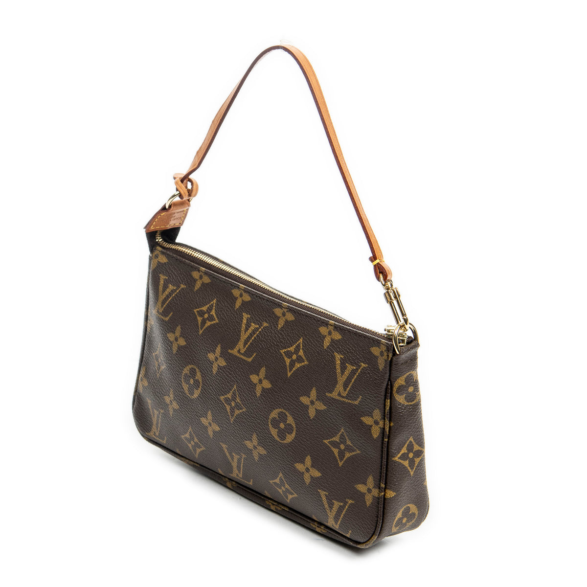 Handbag Accessory Pouch Brown Monogram Canvas