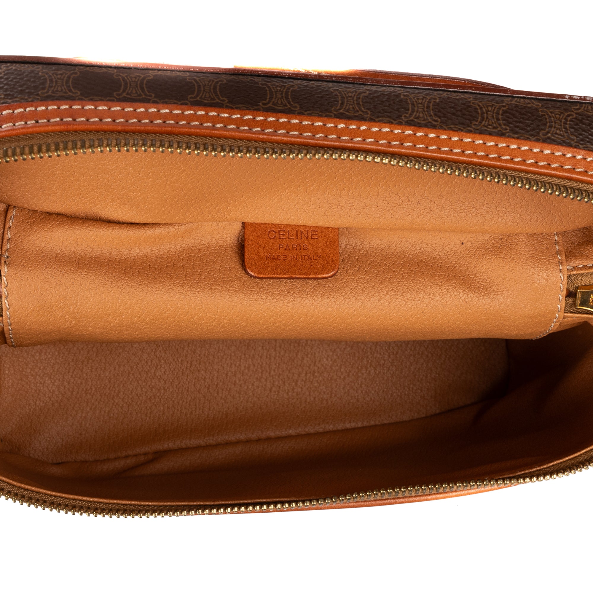 Handbag Vintage Top Handle Toiletry Pouch Brown Macadam Coated Canvas