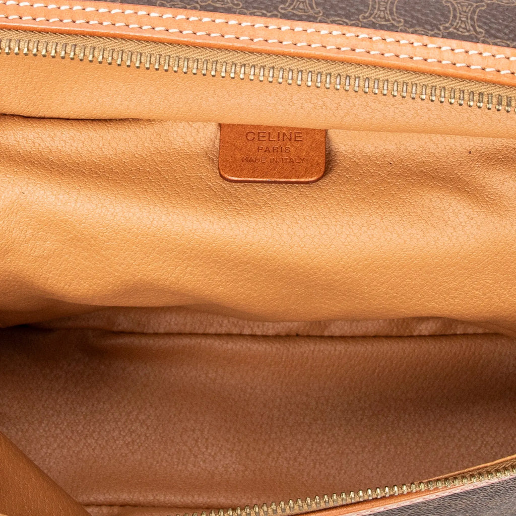 Celine - Trousse de toilette vintage à anse supérieure - Marron