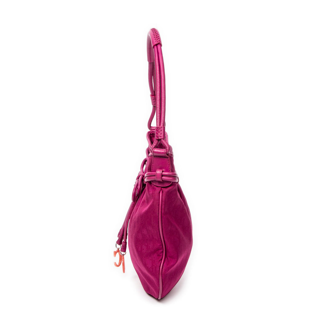 Shoulder Bag Bow Trotter Hobo Magenta Diorissimo Canvas