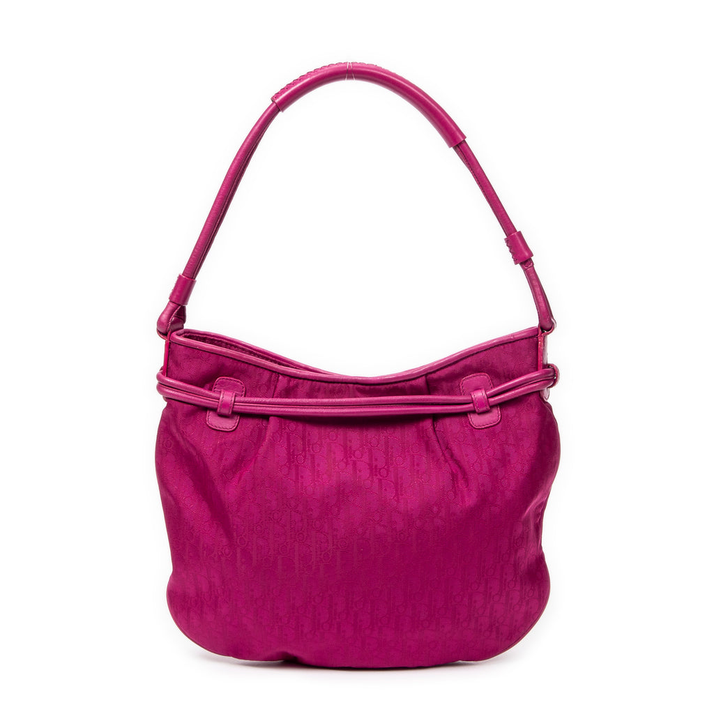 Shoulder Bag Bow Trotter Hobo Magenta Diorissimo Canvas