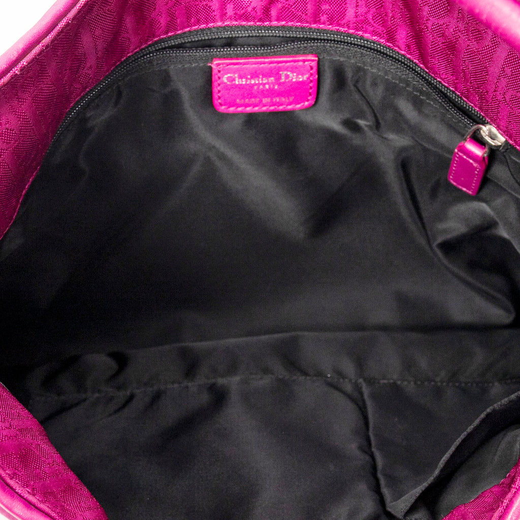 Shoulder Bag Bow Trotter Hobo Magenta Diorissimo Canvas