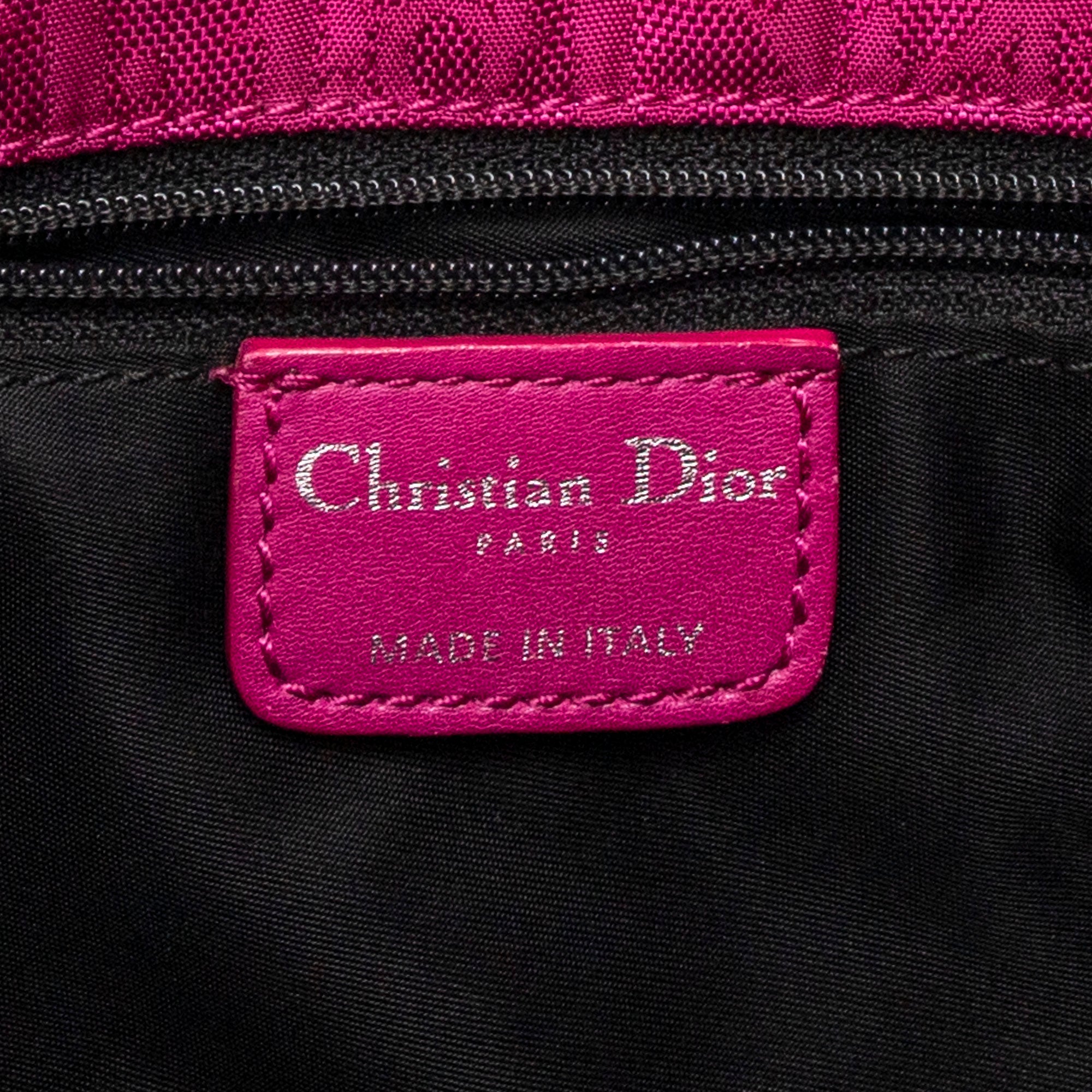 Shoulder Bag Bow Trotter Hobo Magenta Diorissimo Canvas