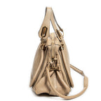 Shoulder Bag Medium Paraty Beige Grained Leather