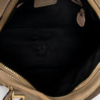 Shoulder Bag Medium Paraty Beige Grained Leather