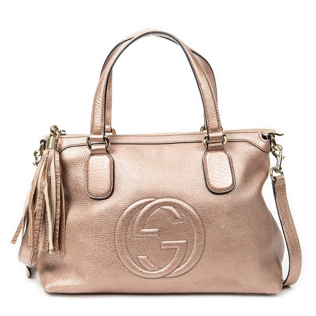 Shoulder Bag Ltd. Ed. Japan Exclusive Small Soho Top Handle Metallic Pink Grained Calfskin Leather