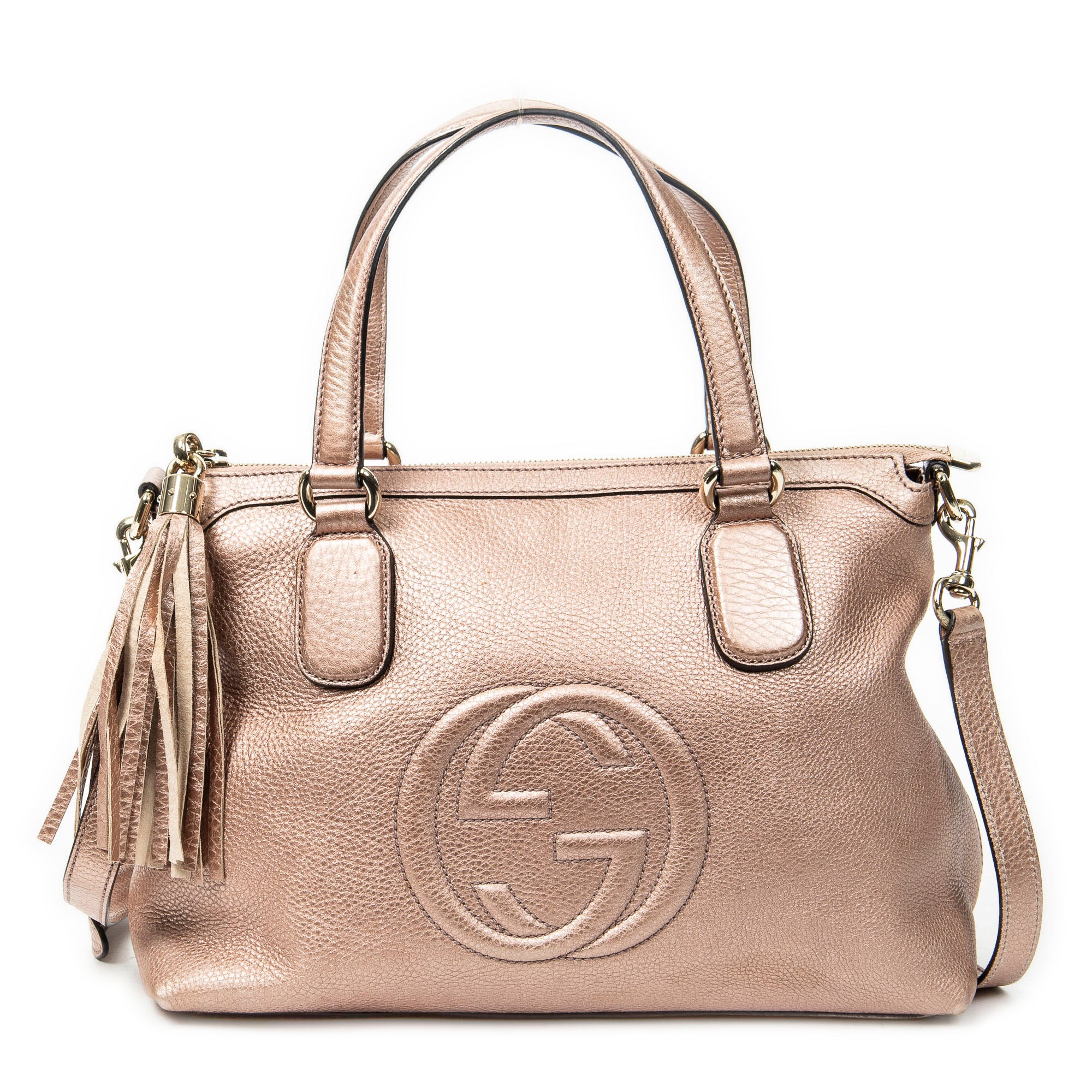 Shoulder Bag Ltd. Ed. Japan Exclusive Small Soho Top Handle Metallic Pink Grained Calfskin Leather