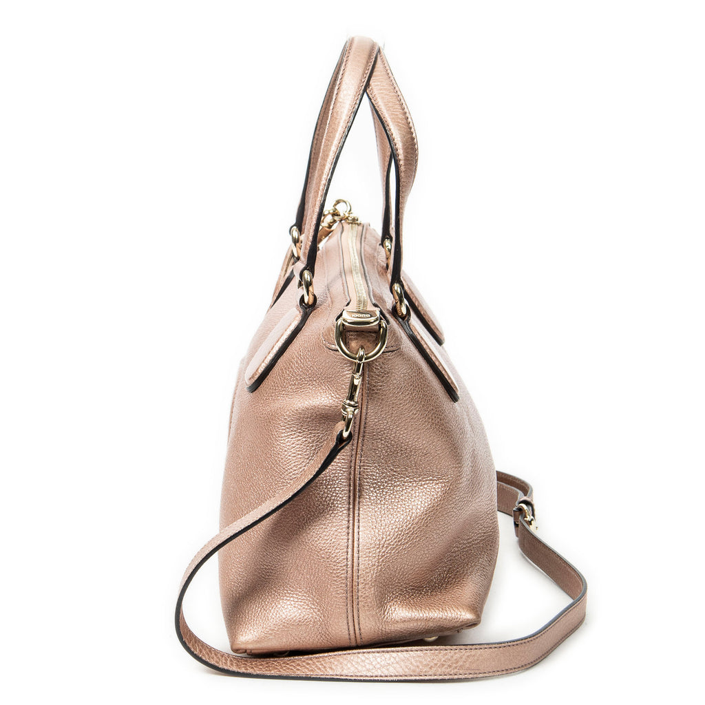 Shoulder Bag Ltd. Ed. Japan Exclusive Small Soho Top Handle Metallic Pink Grained Calfskin Leather