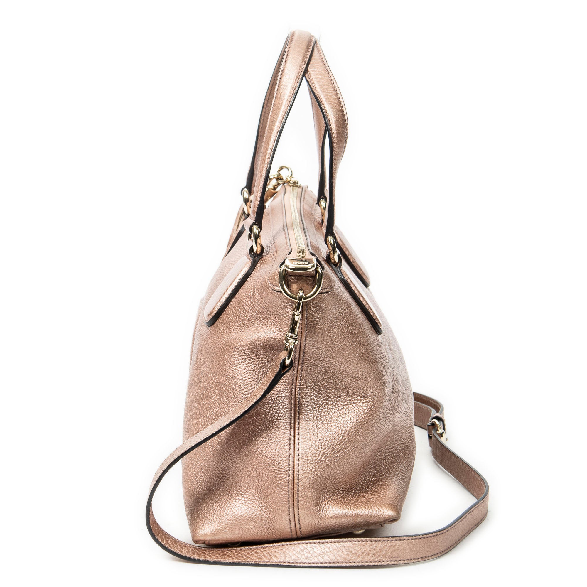 Shoulder Bag Ltd. Ed. Japan Exclusive Small Soho Top Handle Metallic Pink Grained Calfskin Leather
