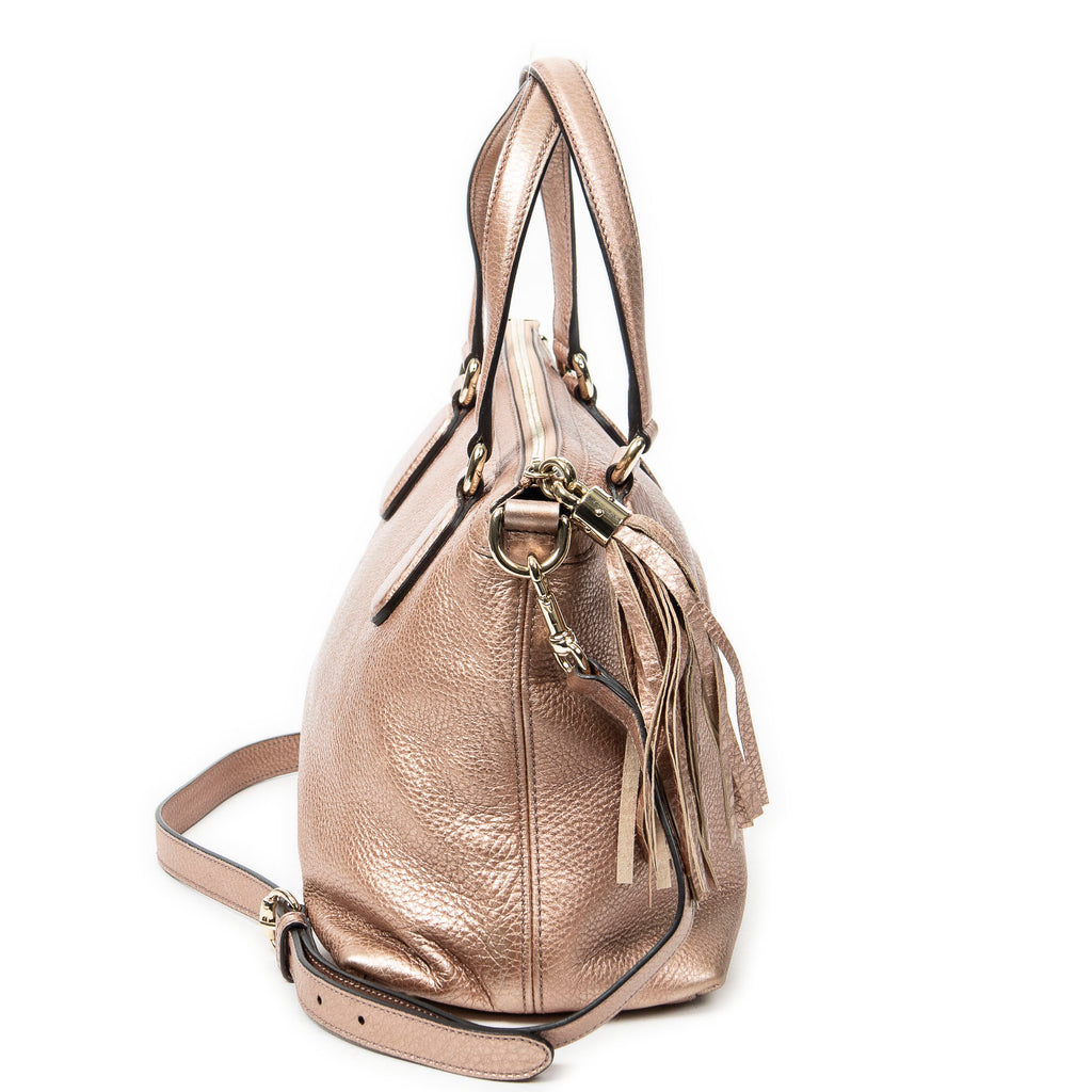 Shoulder Bag Ltd. Ed. Japan Exclusive Small Soho Top Handle Metallic Pink Grained Calfskin Leather